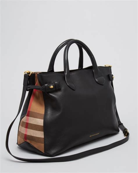 burberry banner bag black|Burberry medium banner tote.